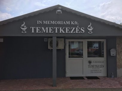 Az In Memoriam Kft. temetkezési irodájának épülete.
