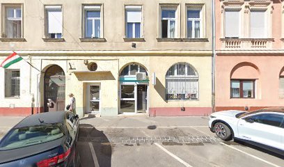 Temetkezési szolgáltató iroda épülete, belvárosi környezetben.